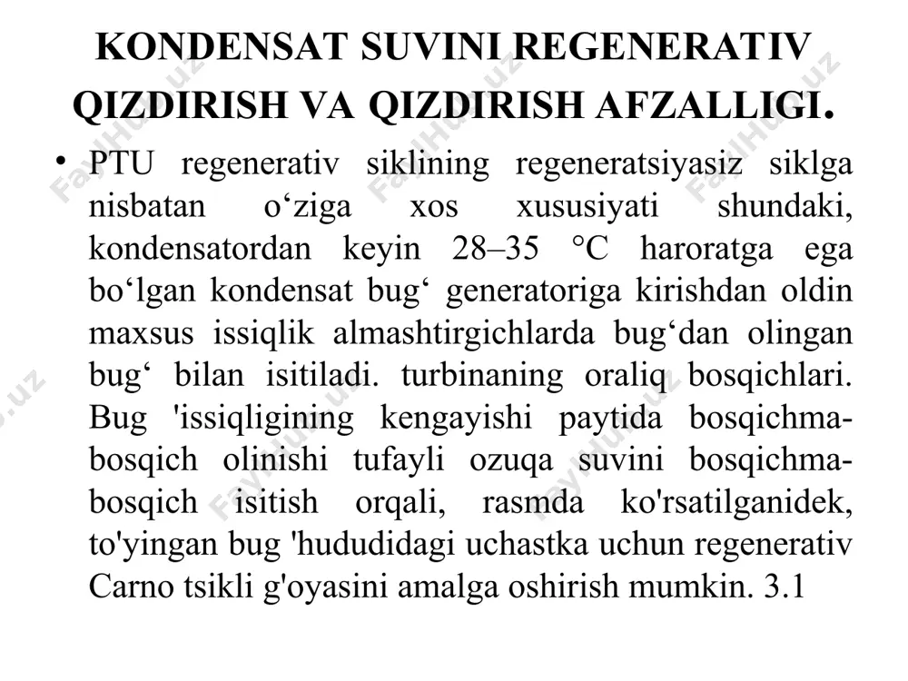ta'minot suvini regenerativ qizdirish va qizdirish afzalligi - Page 4
