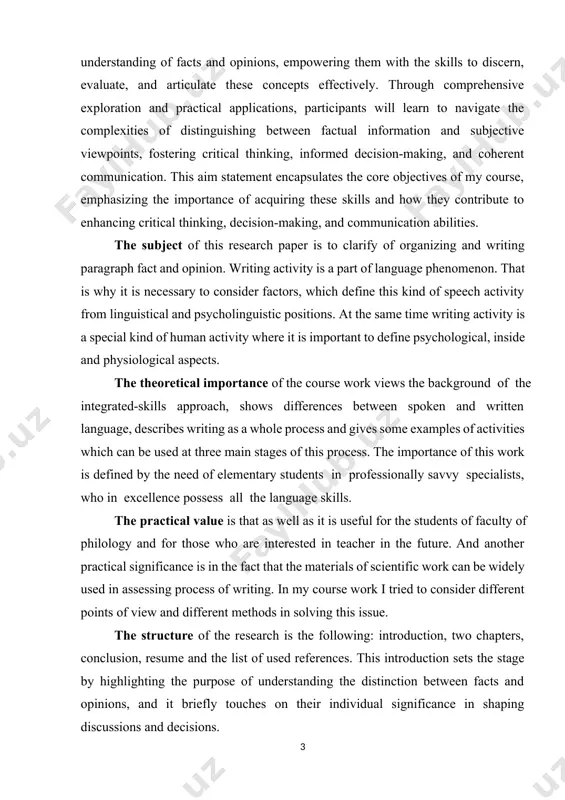 to define psychological, inside and physiological aspects. the theoretical importance of the course work views the background of the integrated-skills approach, shows differences between spoken and written language, describes writing as a whole process and gives some examples of activities which can be used at three main stages of this process. the importance of this work is defined by the need of elementary students in professionally savvy specialists, who in excellence possess all the language skills. the practical value is that as well as it is useful for the students of faculty of philology and for those who are interested in teacher in the future. and another practical significance is in the fact that the materials of scientific work can be widely used in assessing process of writing. in my course work i tried to consider different points of view and different methods in solving this issue. the structure of …