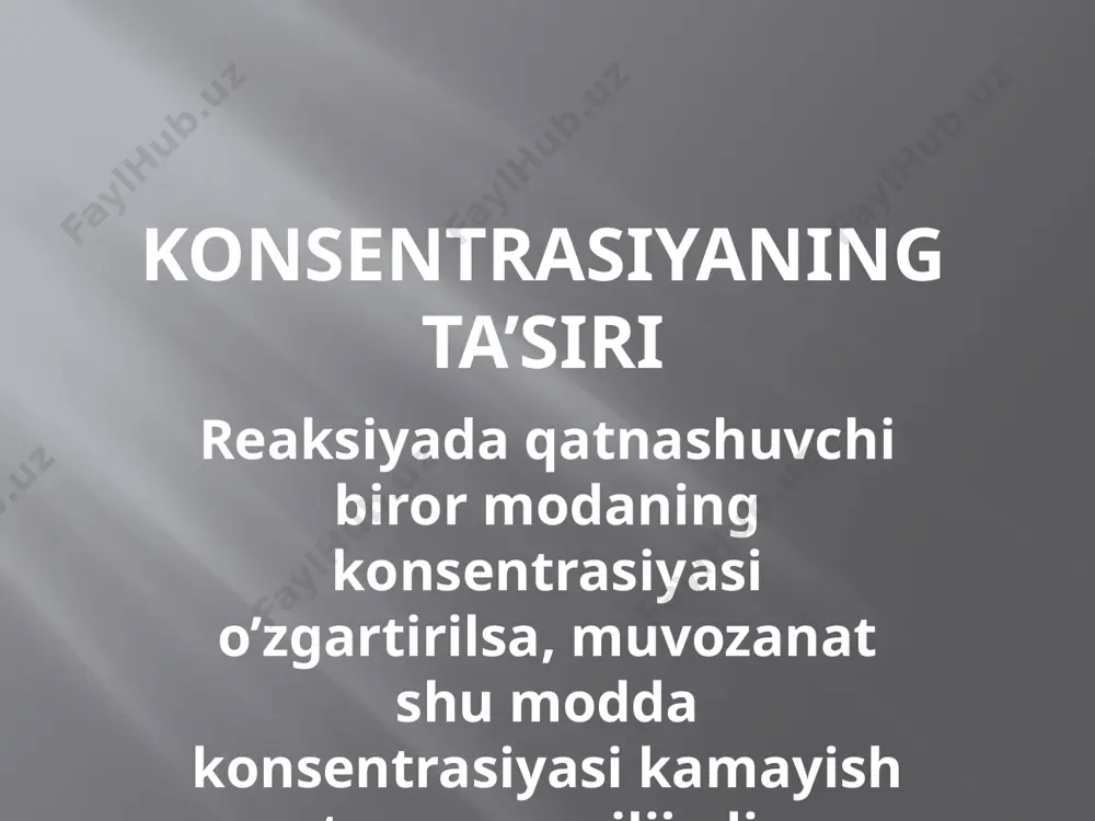 kimyoviy muvozanatga ta’sir etuvchi omillar - Page 4