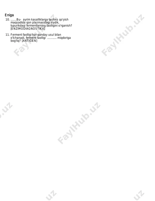tibbiyotda fermentlarning qo’llanilishi - Page 2