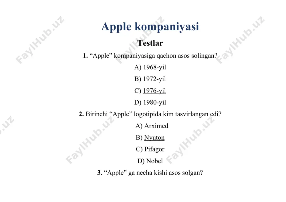 apple kompaniyasi testlar - Page 2