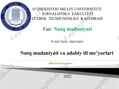 nutqmadaniyati va adabiy tilme’yorlari — PPTX