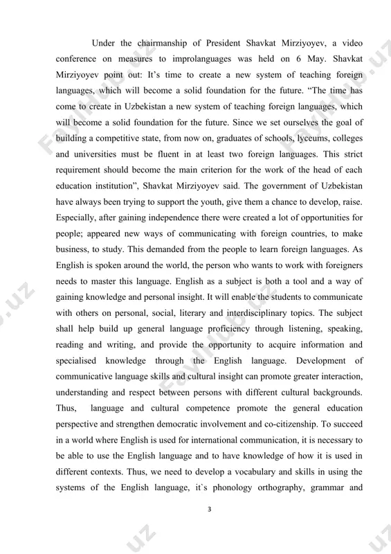 new ways of communicating with foreign countries, to make business, to study. this demanded from the people to learn foreign languages. as english is spoken around the world, the person who wants to work with foreigners needs to master this language. english as a subject is both a tool and a way of gaining knowledge and personal insight. it will enable the students to communicate with others on personal, social, literary and interdisciplinary topics. the subject shall help build up general language proficiency through listening, speaking, reading and writing, and provide the opportunity to acquire information and specialised knowledge through the english language. development of communicative language skills and cultural insight can promote greater interaction, understanding and respect between persons with different cultural backgrounds. thus, language and cultural competence promote the general education perspective and strengthen democratic involvement and co-citizenship. to succeed in a world where english is used for …