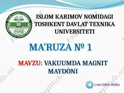 vakuumda magnit maydoni — PPTX