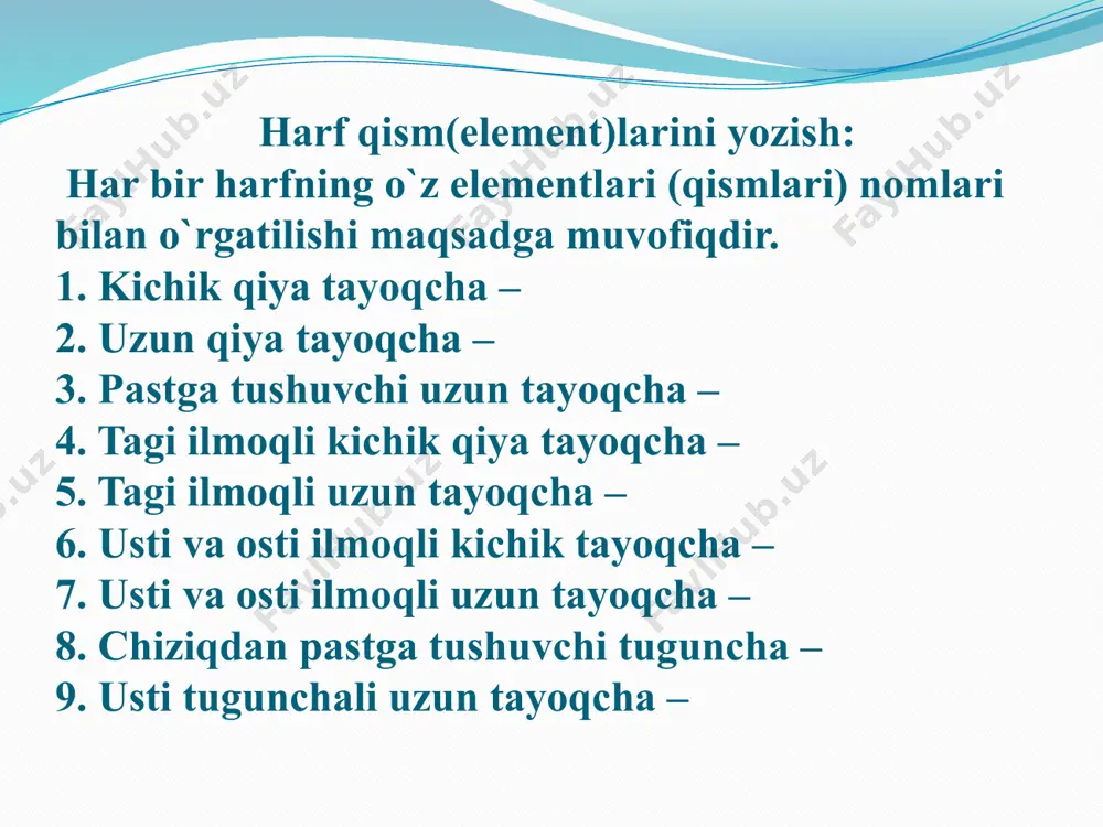 harf qism(element)larini va i, ii guruh kichik harflarni yozish - Page 3