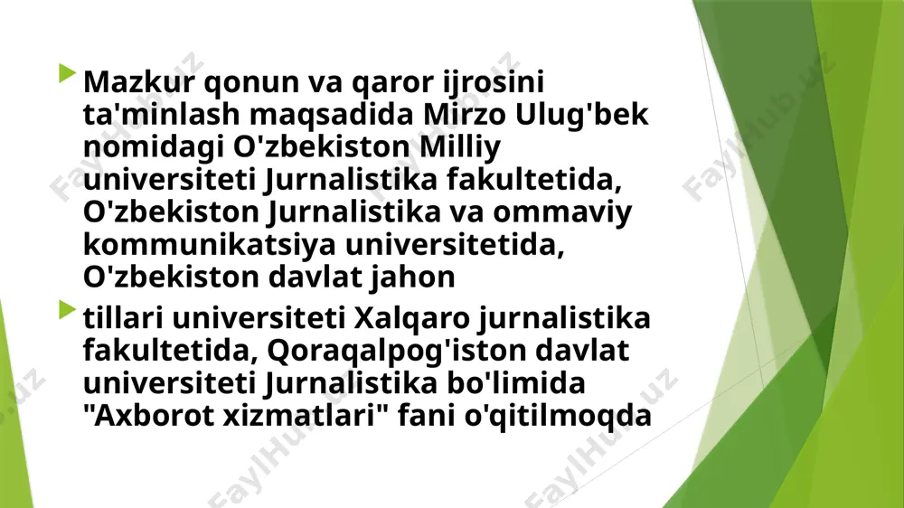 o'zbekiston respublikasida ommaviy axborot vositalarining faoliyati - Page 3