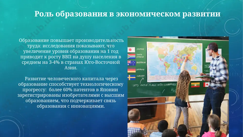 деление в сша в 2022 году на образование было потрачено около 700 миллиардов долларов, причём наибольшая доля приходилась на государственное финансирование на уровне штатов и федерального правительства. в южной корее частные инвестиции в образование, включая репетиторство и дополнительные образовательные услуги, составляют существенную часть общего объёма расходов, достигая около 20% семейного бюджета в некоторых городах, таких как сеул. спасибо за внимание @taqdimot_robot image3.png image4.jpg image5.jpg image6.jpg image7.jpg image8.jpg image9.jpg image10.jpg image11.jpg image12.jpg
