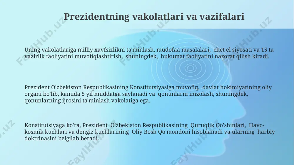 o’zbekiston respublikasining prezidentining kontitutsiyaviy maqomi - Page 3