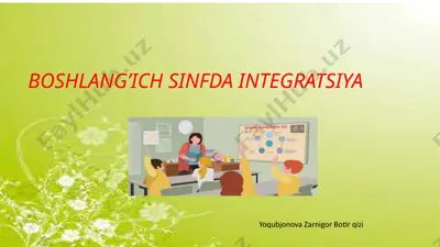 boshlang‘ich sifatda integratsiyalash — PPTX