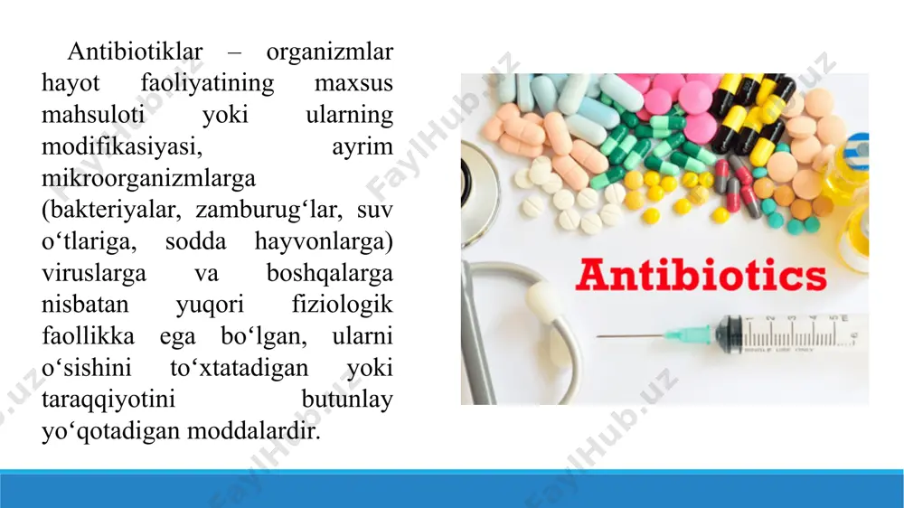 9. antibiotiklar ishlab chiqarish biotexnologiyasi. taqdimot 10 bet. - Page 4