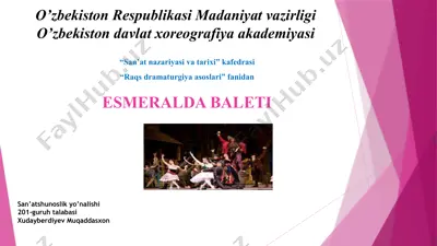 esmeralda baleti — PPTX