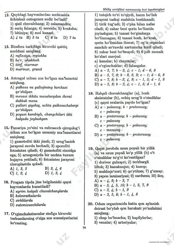 milliy sertifikat namunaviy test topshiriglari - Page 3