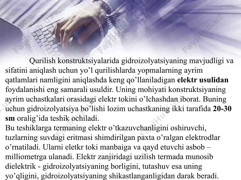 entlarining normal sharoitlarda kapital ta’mirlanish davri quyidagicha bo’lishi kerak: poydevorlar – 40 - 60 yilda, devorlar - 12 - 25 yil, ustunlar – 20 - 60 yil, fermalar -15 - 30 yil, orayopmalar -15 - 25 yil, tom yopmalari – 8 - 20 yil, pollar – 5 - 20 yil, eshik, darvoza va derazalar – 8 - 30 yil, ichki kommunikatsiya tizimlari -10 - 15 yil, gidroizolyatsiya va antikorroziya bo’yoqlari va qoplamalari – 8 -10 yil. bino - inshootlar agressiv muxit va namlik sharoitida ishlatilganda ushbu muddatlar 1,5 -2 marta, titratuvchi va dinamik yuklar ostida ishlaganda - 1,5 - 2 marta qisqaradi. konkret noqulay muxit sharoitlarida ushbu muddatlar bundan ham ko’proqqa qisqarishi mumkin. shunday qilib, bino va inshootlarni, ekspluatatsiya qilish va modernizatsiyalashda kapital ta’mirlash davriyligi albatta hisobga olinadi. binolarning konstruktiv elementlarini almashtirish davriyligi 1 – rasmda keltirilgan. bino va inshootlarni ekspluatatsiya qilish bilan bog’liq bo’lgan rejalashtirish, tashkil qilish va bajarish …