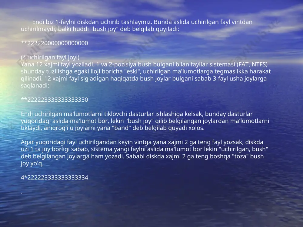 magnit disklarda o`chirilgan ma`lumotlarni qayta tiklash yo’llari - Page 4