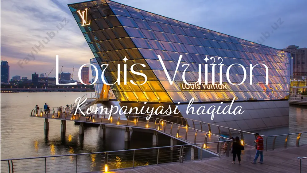 ard arnault hisoblanadi. 3. savdo nuqtalari: dunyo bo'ylab minglab butiklariga ega. vuitton louis louis vuitton louis vuitton prezidenti va bosh direktori (ceo): • louis vuittonning o'ziga xos boshqaruv jamoasi bor. hozirgi rahbar - pietro beccari, u 2023-yilda ushbu lavozimni egalladi. beccari avval dior moda uyi boshqaruvchisi bo'lib ishlagan va tajribali lider sifatida tanilgan. louis vuitton ijodiy direktorlar louis vuittonning ijodiy dizaynlari dunyo bo'ylab tanilgan bo'lib, brend har doim yetakchi dizaynerlarni jalb qilib keladi: • ayollar modasi bo'yicha ijodiy direktor: nicolas ghesquière (2013-yildan beri). • erkaklar modasi bo'yicha ijodiy direktor: pharrell williams (2023-yilda tayinlangan). pharrell - taniqli musiqachi va moda dizayneri bo'lib, o'zining innovatsion yondashuvlari bilan tanilgan. kompaniya lvmhning global strategiyasiga muvofiq boshqariladi. bu strategiya quyidagilarga asoslangan: • yuqori sifatli materiallardan foydalanish. • eksklyuzivlik va hashamatni targ'ib qilish. • dunyo bo'ylab yangi bozorlarni zabt etish (ayniqsa, osiyo va aqsh bozorlari). global boshqaruv louis vuitton • innovatsiya va an'analar uyg'unligi: louis vuitton …