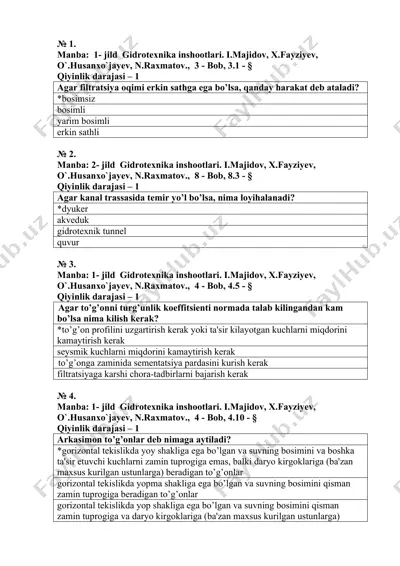 gidrotexnika inshootlari — DOC
