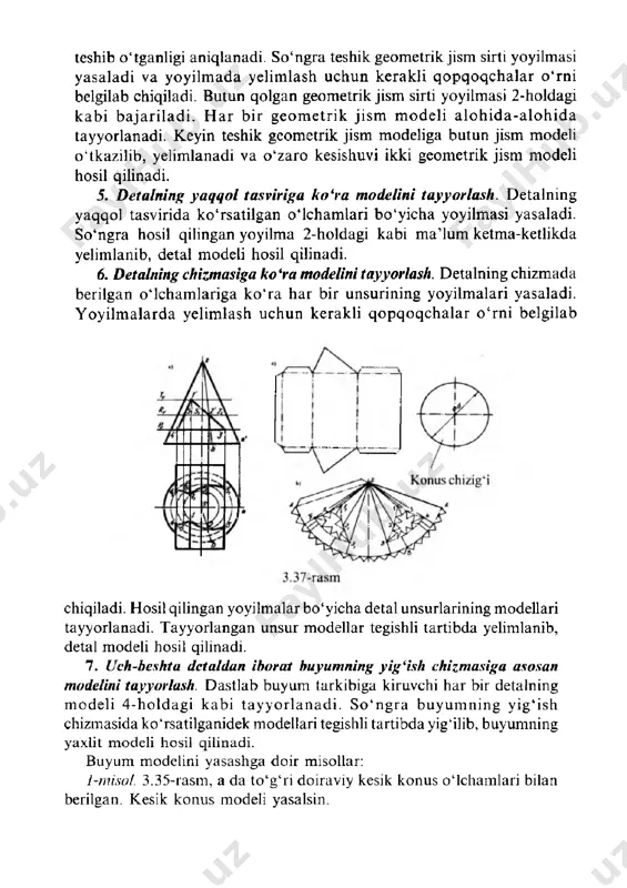 oddiy va murakkab detallarning yoyilmasi hamda modelini yasash - Page 3
