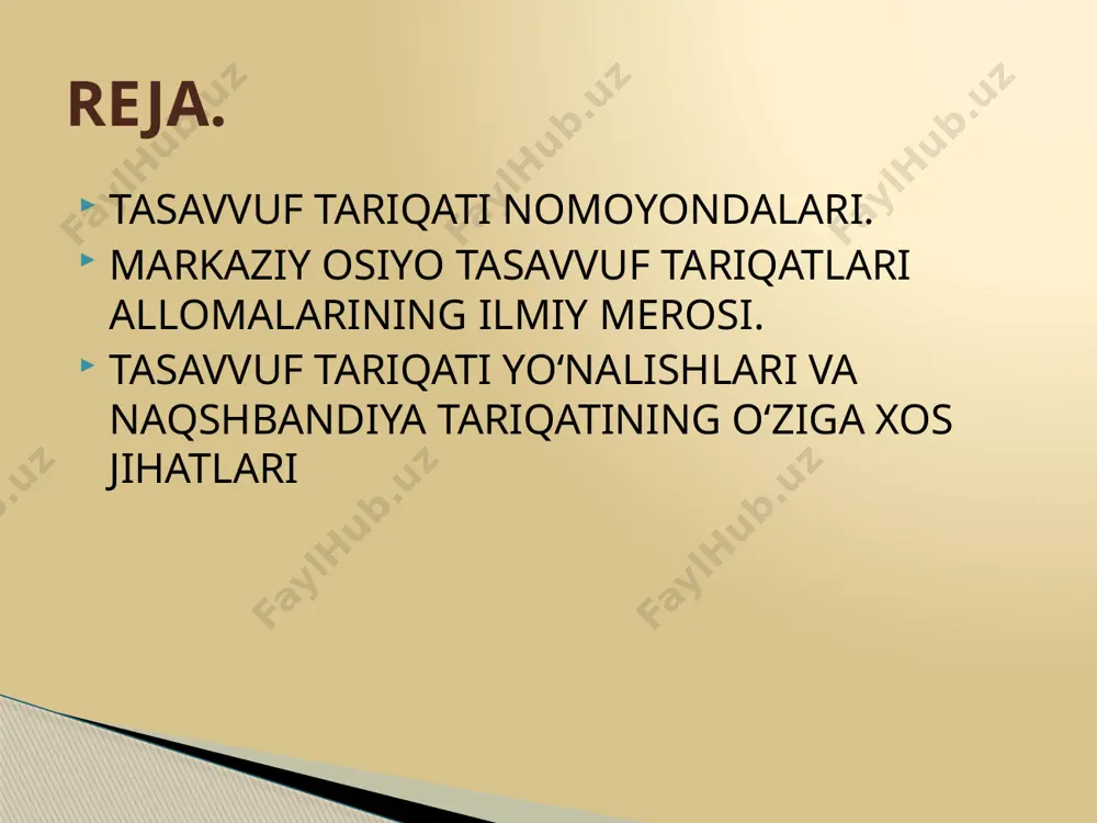 muslimun” bо‘lib, о‘zbeklarda “musulmon”, qirg‘iz va qozoqlarda “musurmon” deb ataladi. islom dini arabiston yarim orolida vi asrning oxiri va vii asrning boshlarida kelib chiqqan.uning asoschisi payg‘ambar muhammad (570-632) makkada quraysh qabilasiga mansub bо‘lgan xoshimiylar xonadonida tug‘ilgan. u 609-610 yillarda makkada yakka xudoga e’tiqod qilish tg‘g‘risida targ‘ibot boshlagan. ammo zodagonlarning qarshiligiga uchragach, 622 yilda о‘z tarafdorlari bilan madina (yasrib)ga kо‘chadi (arabcha hijrat qiladi). shu yildan musulmonlarning hijriy yil hisobi boshlanadi. 630 yilga kelib makka ham musulmonlar qо‘liga о‘tadi va musulmon davlati shakllanadi. muhammad vafotidan keyin bu davlatni uning о‘rinbosarlari, ya’ni noiblari (xalifalar) boshqaradilar. shu munosabat bilan musulmonlar davlati tarixda “arab xalifaligi” deb nom olgan. islom diniy ta’limotining asoslari – qur’on va hadis tо‘plamlarida, shuningdek, viii-xii asrlar davomida vujudga kelgan ilohiyot adabiyotlarida о‘z ifodasini topgan. qur’on – arabcha о‘qimoq, qiroat qilmoq, jamlash ma’nolarini bildiradi. bu muqaddas kitob yer yuzi musulmonlarining dasturulamali, diniy ahkomlar manbai, asosiy muqaddas kitobi. qur’oni karim ilohiy kitob bо‘lib, …