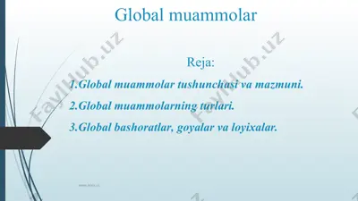 global muammolar — PPT