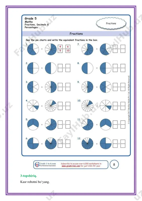 matematika mashg'uloti - oddiy kasrlar - Page 4