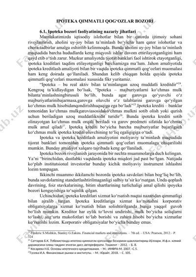 ipoteka qimmatli qogʻozlar bozori — DOCX