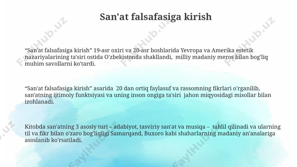ilgan bo'lib, bu ikki yo'nalishning o'zaro ta'siri 4 ta asosiy badiiy shaklni vujudga keltirgan. san'atda tilning ifodali vositasi san'atda tilning ifodali vositasi sifatida 20-asr boshlarida rossiya avangardining 3 ta asosiy yo'nalishi – konstruktivism, suprematizm va kubizm obrazlarni yaratishda yangi til va texnologiyalarni qo'llagan. 19-asr oxiri va 20-asr boshlarida yevropa adabiyotida paydo bo'lgan simvolizm, tilning ramziy imkoniyatlarini kengaytirib, 7 ta asosiy mavzuni – sevgi, o'lim, sehr va boshqalarni yangicha ifoda qilishga harakat qildi. o'zbekistonning samarqand shahridagi registon maydonidagi 15-asr me'morchiligi tilning mekansal ifodasi misolidir; unda binolar o'zlarining nafis bezaklari orqali 2ta ma'lumotni, ya'ni qudrat va go'zallikni ifoda etadi. zamonaviy san'atda tilning yangi shakllari 1990-yillardan boshlab, internet va raqamli texnologiyalar zamonaviy san'atda tilning yangi shakllarini, masalan, interaktiv o'rnatmalar va onlayn muloqotlar orqali dunyoning turli burchaklaridan, masalan, yevropa va osiyodan bo'lgan rassomlar tomonidan yaratilgan multimedia inshootlarni yaratishga imkon berdi. 20-asrning ikkinchi yarmidan boshlab, konseptual san'atda tilning o'zi asar sifatida qaraldi, tilning imkoniyatlari va …