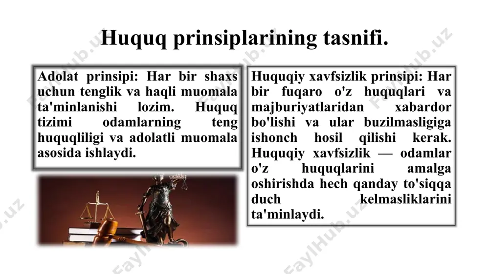 huquq prinsiplarining tushunchasi va mohiyati bilan bogʻliq - Page 5
