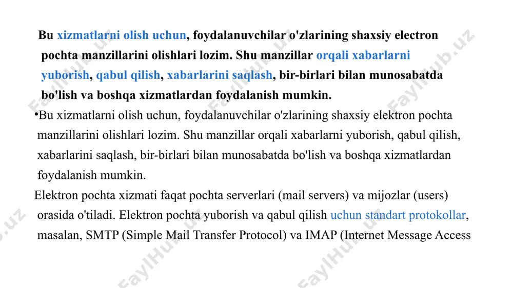 elektron pochta xizmati - Page 5