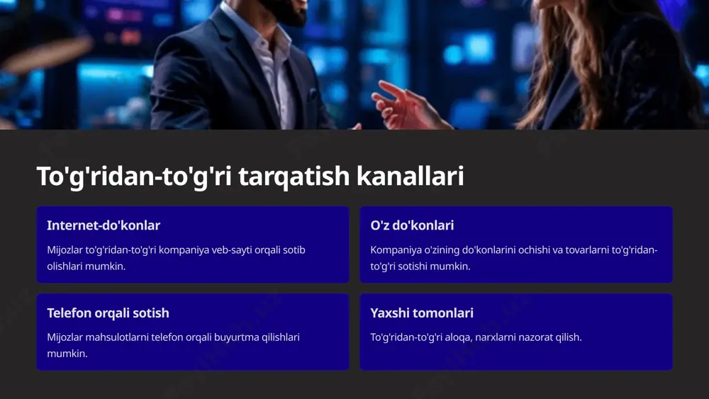 mahsulot va xizmatlarni tarqatish kanallarining uzunligini aniqlash - Page 4