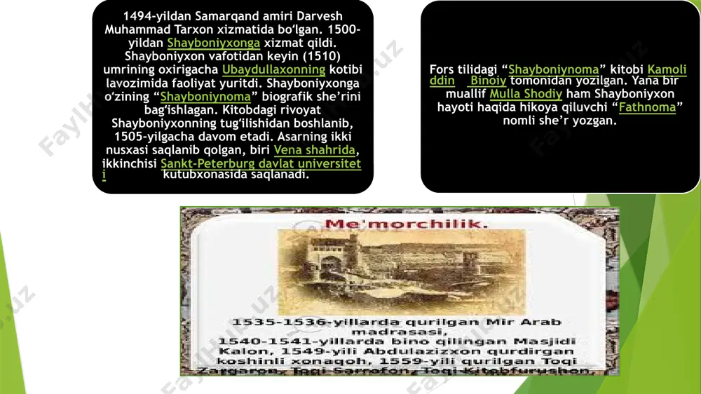 muhammad rizo erniyazbek oʻgʻli ogahiy (1809-1847) yakunlagan. buyuk oʻzbek shoirlaridan biri, iste’dodli tarjimon ogahiy nafaqat munis solnomasini tugatdi, balki xiva xonligining butun tarixini batafsil yoritgan yana 5 ta tarixiy asar: “riyoz ad-davla” (“davlat bogʻlari”), “zubdat at-tavorih” (“tanlangan solnomalar”), “jome’ al-voqi’ati sultoniy” (“sulton haqida hikoyalar toʻplami”), “gulshan al-davlat” (“davlat gulzori”), “shohid ul-iqbol” (“baxt shohidi”)larni ham yozgan. qoʻqon maktabi buxoro va xiva xonliklaridan farqli ravishda qoʻqon xonligida uzoq vaqt xviii asr va xix asrning birinchi yarmida tarixiy yilnomalarning aksariyati fors tilida yozilgan. ali qora qunduziy (1786—1858), hakimxon toʻra (1802—?), niyoz muhammad xoʻqandiy (1803—?), muhammad solih toshkandiy (1830—?) kabi tarixchilar oʻz yilnomalarini shu tilda yozganlar. fors yilnomalarining oʻzbekcha tarjimalari kam. xix asrning ikkinchi yarmidagina oʻzbek tilida yirik tarixiy asarlar paydo boʻldi. bu kitoblarning aksariyati oʻzbek xalqining rossiya imperiyasining kengayishiga qarshi kurashi tarixiga bagʻishlangan. tarixchi mirzo olim ibn mirzo rahim toshkandiyning 1842—1875-yillarni qamrab olgan “ansob as-salotin va tavorix ul-xavoqin” (“sultonlarning kelib chiqishi va xoqonlar …