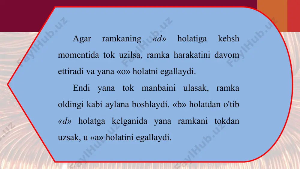 bir jinsli magnit maydonda tokli ramkaning aylanma harakati 8 - sinf - Page 4