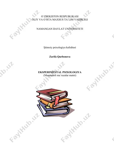 eksperimental psixologiya — DOC