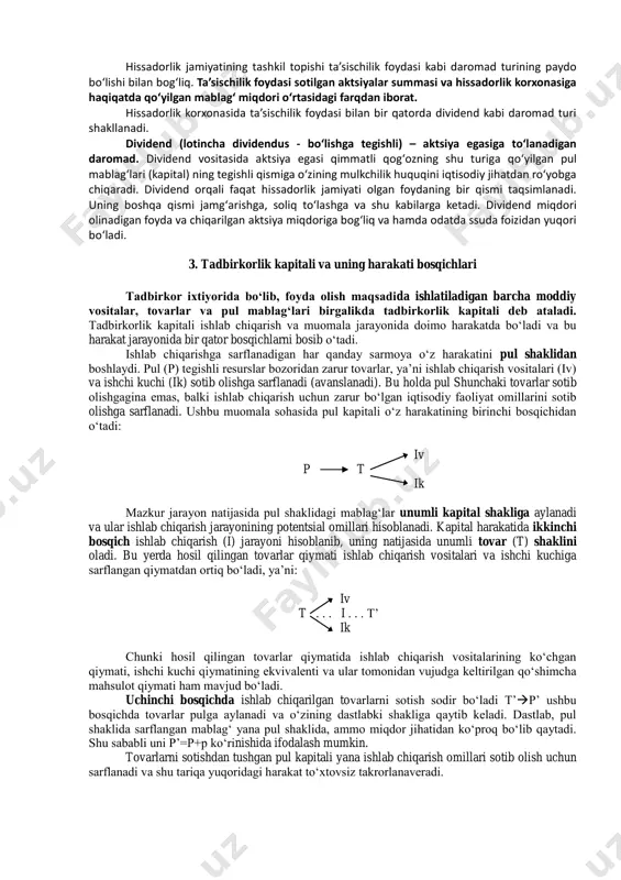 hkil qilinib, aktsiyalari davlatga va xususiy omonatchilarga taalluqli boʻladi. aralash kompaniyalar hissadorlik jamiyatlari toʻgʻrisidagi qonun asosida ish yuritadi va yuridik shaxs hisoblanadi, xoʻjalik faoliyatida xususiy firmalar bilan barobar tijorat asosida qatnashadi. shu bilan birga, ular xususiy firmalarga nisbatan ma’lum imtiyozlardan foydalanadi. bu imtiyozlarga davlat tomonidan moliyaviy yordam va dotatsiyalar berish, chet el litsenziyalarini yengil shartlar bilan olish, boshqa davlat korxonalaridan xom ashyo va yarim fabrikatlarni qat’iy belgilangan narxlarda olish, ishlab chiqargan mahsulotni sotish uchun bozor bilan ta’minlanganlik va shu kabilar. korxonalarning mulkchilik mavqeidan tashqari xilma-xil tashkiliy-huquqiy shakllari ham mavjud boʻladi. korxonalar xoʻjalik jamiyatlari va shirkatlari, ishlab chiqarish kooperativlari, jamoa korxonalari, ijara korxonalari, xoʻjalik birlashmalari shaklida tuzilishi mumkin. kooperativ tadbirkorlik – jamoa tadbirkorligining alohida shakli boʻlib, jamoa mulkiga asoslanadi va kooperatsiya a’zolarining uning faoliyatida oʻz mehnati bilan ishtirok etishini taqozo qiladi. kooperativ mulkchilikka asoslangan tadbirkorlikning asosiy belgilari quyidagilardan iborat: ishlovchilarning ishlab chiqarish vositalari bilan bevosita qoʻshilishi (xususiy mulkchilikda bunday qoʻshilishda mulkdor, …