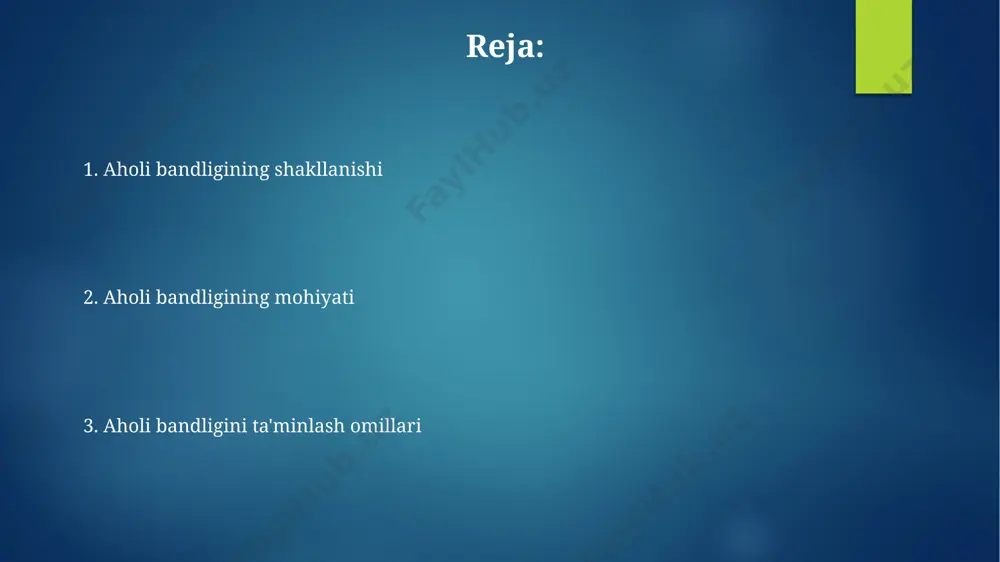 keltirishi mumkin. xususiy sektor 2022 yilda o'zbekiston aholisining 70% dan ortiq qismini band qilib, yalpi ichki mahsulotga 60% dan ortiq hissa qo'shdi. ta'lim va kasb-hunar ta'limi bandlikka ta'siri o'zbekistonda 2023 yilda kasb-hunar ta'limi sohasiga 500 million aqsh dollaridan ortiq investitsiyalar kiritilishi rejalashtirilgan bo'lib, bu kelajakda bandlikni sezilarli darajada yaxshilashi kutilmoqda. kasb-hunar ta'limi muassasalarini bitiruvchilarining o'rtacha oylik ish haqi, akademik ta'lim bitiruvchilariga nisbatan 15-20% yuqori bo'lishi mumkin, bu bandlikning sifatini oshiradi. innovatsiyalar va texnologiyalar bandlikka ta'siri sun'iy intellekt va avtomatlashtirish texnologiyalarining joriy etilishi natijasida taxminan 30% ga yaqin oddiy, takrorlanuvchi ishlarni robotlar bajara boshladi, bu esa bandlik tuzilmasining o'zgarishiga olib keldi. o'zbekistonning raqamli iqtisodiyotga o'tish strategiyasi doirasida keyingi 5 yilda it sohasida 50 000 dan ortiq yangi ish o'rinlari yaratish rejalashtirilgan, bu esa yuqori texnologiyalar sohasidagi malaka oshirish dasturlariga bo'lgan ehtiyojni kuchaytiradi. migratsiya va aholi bandligi аҳоли миграциясининг ишчи кучига таъсирини ўрганиш учун, кам бадал ишчи кучига эҳтиёжи бор тармоқлардаги иш …