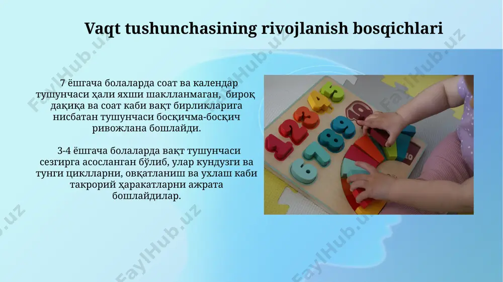 vaqt tushunchasini rivojlantirish usullari - Page 5