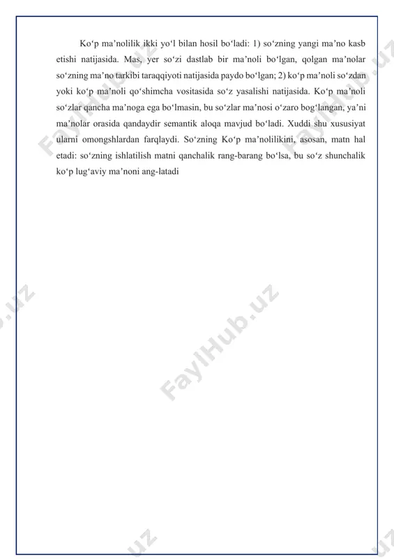 ko’p ma’noli so’zlarning kelib chiqishi - Page 5