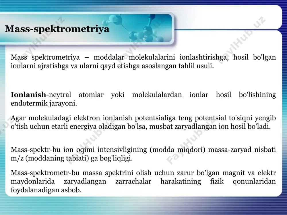 elektron va ion spektroskopiya. mass-spektrometriya - Page 4