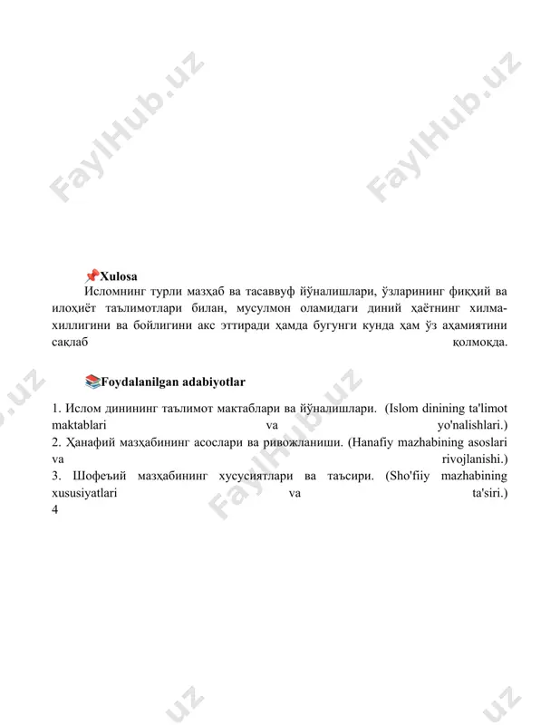 islom dinining aqidaviy yo’nalishlari va maktablari. - Page 5