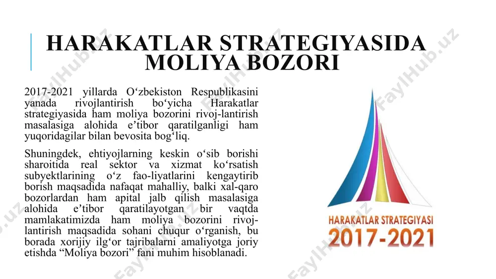 bga solish boʻyicha qimmatli qog„ozlar boʻyicha komissiyalarning xalqaro tashkiloti (iosco); - sug„urtani tartibga solish boʻyicha sug’urta nazoratchilarining xalqaro assotsiatsiyasi (iais). quyidagi omillar osiyoda mamlakatlararo moliya bozori munosabatlarini samarali tartibga solish zaruriyatini kuchaytiradi: iqtisodiyoti rivojlangan mamlakatlardan kapital kirib kelishi; osiyo banklarining oʻsib borayotgan xalqaro ekspozitsiyasi; osiyo uy xoʻjaliklarining chet el investitsiyalariga boʻlgan talabi; institutsional investorlarning roli. e’tiboringiz uchun rahmat! image2.jpg image3.png image4.png image5.png image6.png image7.png image8.png image9.png image10.png 827925384