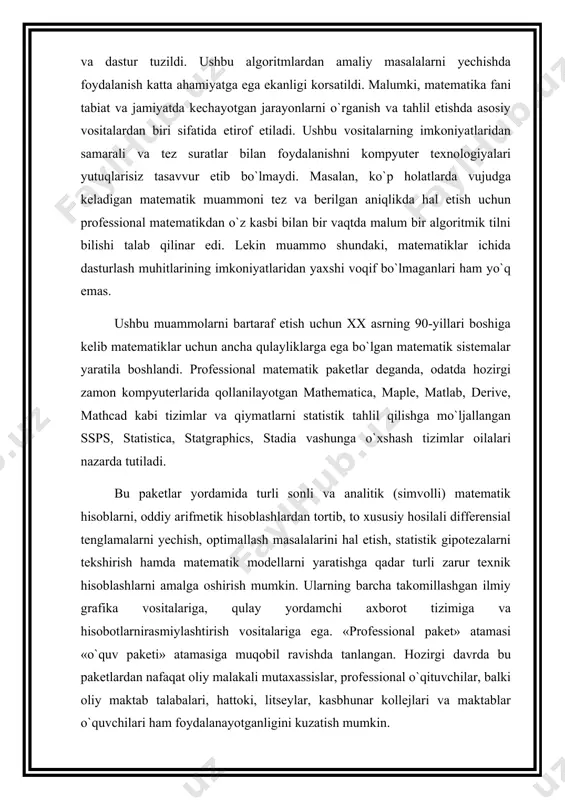 unchasi. bizga funksiya biror to�lamda berilgan bo�lsin . bu funksiyaning bitta o�xgaruvchisidan boshqa barcha o�zgaruvchilarini o�zgarmas deb hisoblasak,u holda funksiya bitta o�zgaruvchiga bog�liq bo�gan funksiyaga aylanadi. uning shu o�zgaruvchi bo�yicha integrali , ravshanki larga bog�liq bo�ladi. bunday integrallar parametrga bog�liq integrallar tushunchasiga olib keladi. soddalik uchun ikki o�zgaruvchili f (x,y) funksiyaning bitta o�zgaruvchi bo�yicha integralini o�rganamiz. funksiya fazodagi biror to�plamda berilgan bo�lsin. y o�zgaruvchining to�plamdan olingan har bir tayinlangan qiymatida funksiya x o�zgaruvchisi bo�yicha [a,b] oraliqda integrallanuvchi, ya�ni integral mavjud bo�lsin. ravshanki, bu integral y o�zgaruvchining e to�plamdan olingan qiymatiga bog�liq bo�ladi: (1) odatda (1) integral parametrga bog�liq integral deb ataladi, y o�zgaruvchi esa parametr deyiladi. parametrga bog�liq integrallarda, funksiyaning funksional xossalariga (limiti, uzluksizligi, diferensiallanuvchiligi, integrallanuvchiligi va hakazo) ko’ra ф (y) funksiyaning tegishli funksional xossalari o’rganiladi. bunday xossalarni o’rganishda funksiyaning y o’zgaruvchisi bo’yicha limiti va unga intilishi xarakteri muhim rol o�ynaydi. limit funksiya. tekis yaqinlashish. limit funksiyaning uzluksizligi. funksiya to�plamda …