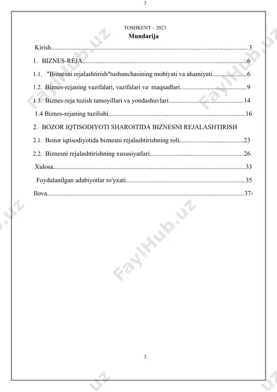 kerak. shu в sababli, hozirgi vaqtda tashkilotni boshqarish tobora ko'proq tadbirkorlik xususiyatiga ega. bu menejmentda bashorat, strategik vakillikning roli ortib borayotganidan dalolat beradi . amaliyot shuni ko'rsatadiki, rejalashtirilgan maqsadlarni haqiqatga aylantiradigan muvozanatli va doimiy ravishda yangilanib turadigan biznes-rejaning yo'qligi, kompaniyani boshqarish tizimidagi kamchiliklardan dalolat beradi va moliyaviy resurslarni jalb qilish imkoniyatlariga salbiy ta'sir qiladi. aksincha, haqiqiy, ishonchli rejalashtirish kompaniyani moliyalashtirishning ma'lum bir ishonchliligini ta'minlaydi , bu uning tez o'zgaruvchan atrof-muhit sharoitida muvaffaqiyatli ishlashi uchun juda muhimdir . biznes-rejani boshqaruvning asosi deb atash mubolag'a bo'lmaydi faqat tijorat loyihasi, balki и самим korxonaning o'zi. благодаря biznes - reja tufayli у menejment появляется возможность взглянуть на o'z korxonasiga tashqi tomondan qarash imkoniyatiga ega. включающего iqtisodiy va tashkiliy masalalarni batafsil tahlil qilishni o'z ichiga olgan biznes – rejani ishlab chiqish jarayoni , bizni safarbar qilishga majbur qiladi. biznes-rejaning maqsadi kredit olish yoki investitsiyalarni jalb qilish, kompaniyaning strategik va taktik ko'rsatmalarini aniqlash va boshqalar bo'lishi …