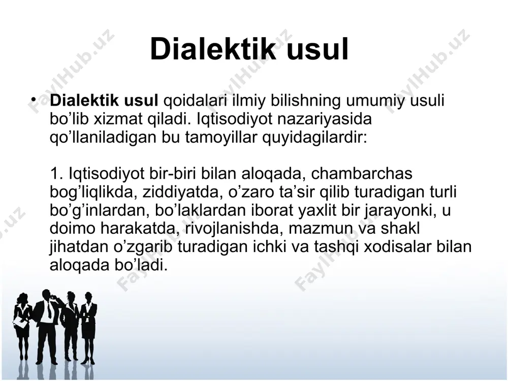 bo’g’ini bo’lmish korxona va firmalarning ichki jarayonlarini alohida iqtisodiy sub’ekglarning xatti-harakati, xulqi tadqiq qilinadi. bu tahlilda alohida olingan tovarlarning xarajatlari, kapital va boshqa resurslardan foydalanishning, narx tashkil topishining, ish haqi to’lashning, talab va taklif tarkib topishining shakl va mexanizmlarini o’rganish markaziy o’rin tutadi. makroiqtisodiy tahlil makromutanosiblikni ta’minlash asosida milliy iqtisodiyotning to’laligicha faoliyat yuritishi tadqiqoti bilan shug’ullanadi. milliy mahsulot, bahoning umumiy qiymati, inflyatsiya, ishchi kuchining ish bilan bandligi masalalari bu tahlil obьekti bo’lib hisoblanadi. mikroiqtisodiyot va makroiqtisodiyot o’zaro bog’langan va bir-biri bilan o’zaro ta’sirda bo’ladi. induktsiya va deduktsiya biriga qarama-qarshi bo’lgan, ammo o’zaro bog’liqlikdagi fikrlash usulidir. fikrning xususiy faktlardan umumiy faktlarga qarab harakati induktsiya, aksincha, umumiy faktlardan xususiy faktlarga tomon harakati deduktsiya deb ataladi. iqtisodiy jarayonlarni o’rganish va tahlil qilishda ikki tomonlama yondashuv usuli. bunda barcha iqtisodiy jarayonlar qiymat va naflilik nuqtai nazaridan tahlil qilinadi va xulosa chiqariladi. aks qolda bir tomonlamalikka yo’l qo’yilib, yanglish tasavvurga va noto’g’ri xulosalarga olib kelishi …