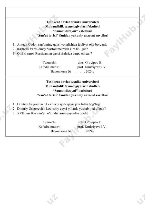 san'at tarixi fanidan yakuniy nazorat savollari - Page 5