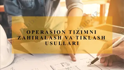 operasion tizimni zahiralash va tiklash usullari — PPTX