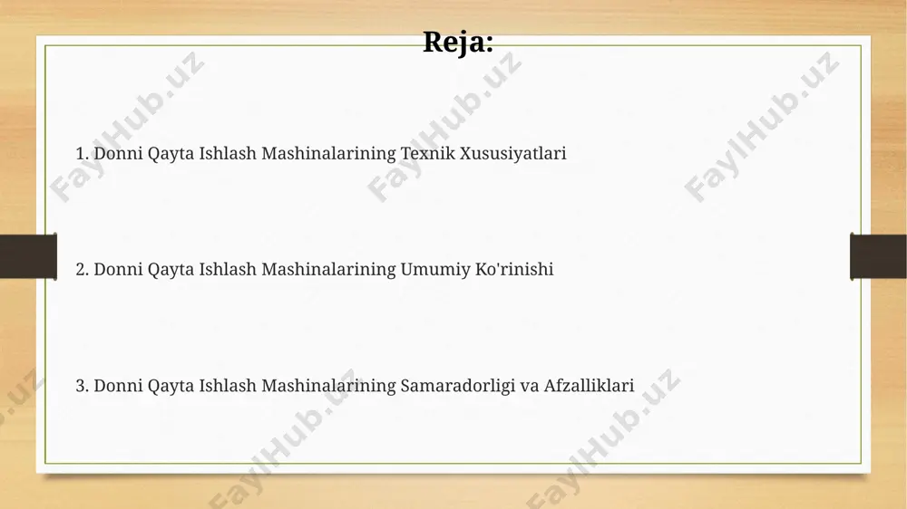 hdir. kelajakdagi istiqbollar va rivojlanish yevropa ittifoqi va xitoy kabi yirik bozorlarga kirish orqali, donni kompaniyasi 2028-yilga qadar global miqyosda 10 million dona qayta ishlash mashinasini sotishni maqsad qilgan. donni qayta ishlash mashinalarining kelajagi 2030-yilga borib, yillik qayta ishlash hajmini 50% ga oshirish, shu jumladan toshkent va samarqand kabi yirik shaharlardagi infratuzilmani kengaytirishni o'z ichiga oladi. texnologiya rivojlanishi natijasida, 2025-yilga kelib, donni mashinalari energiya sarfini 30% ga kamaytirib, ekologik toza texnologiyalar bozorida raqobatbardoshligini oshiradi. donni qayta ishlash mashinalarining afzalliklari ushbu mashinalar 95% gacha tozalik darajasini ta'minlaydi va qayta ishlangan materiallarni xalqaro standartlarga mos ravishda eksport qilish imkoniyatini beradi, bu esa jahon bozorida raqobatbardoshlikni oshiradi. donni mashinalarining yuqori samaradorligi soatiga 1000 kg gacha chiqindini qayta ishlash imkoniyatini ta'minlaydi, bu esa toshkent kabi yirik shaharlar uchun muhim ahamiyatga ega. donni qayta ishlash mashinalari yordamida 30% gacha energiya tejashga erishish mumkin, bu esa o'zbekistonning energiya resurslaridan samarali foydalanishiga hissa qo'shadi va 500 kg …