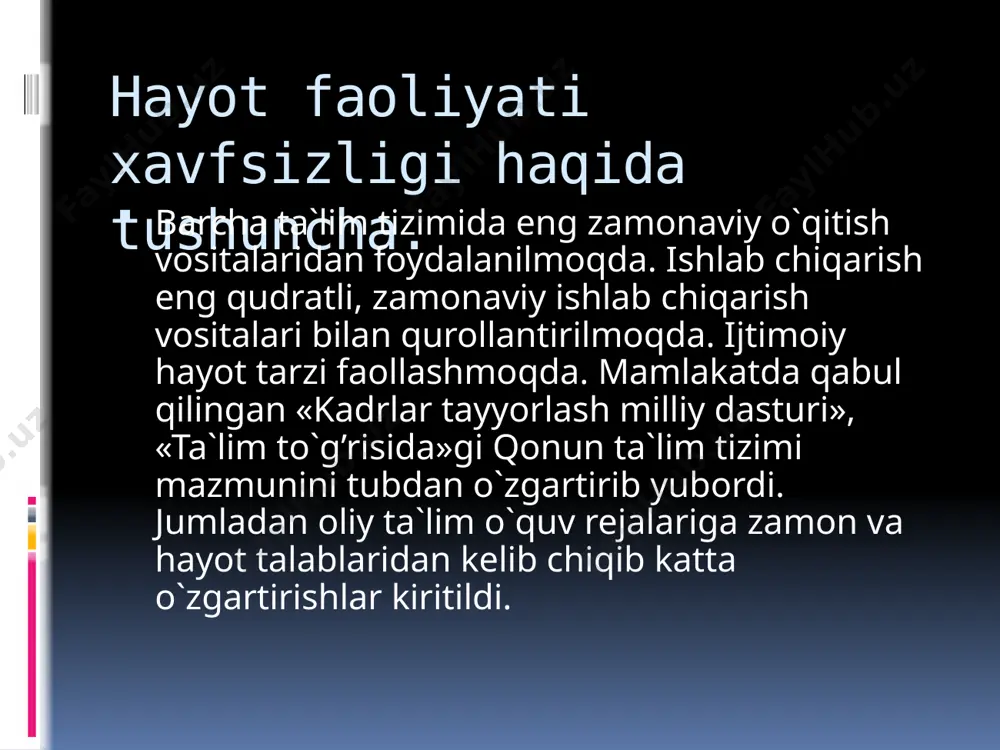 hayot faoliyatini taminlash asoslari - Page 5