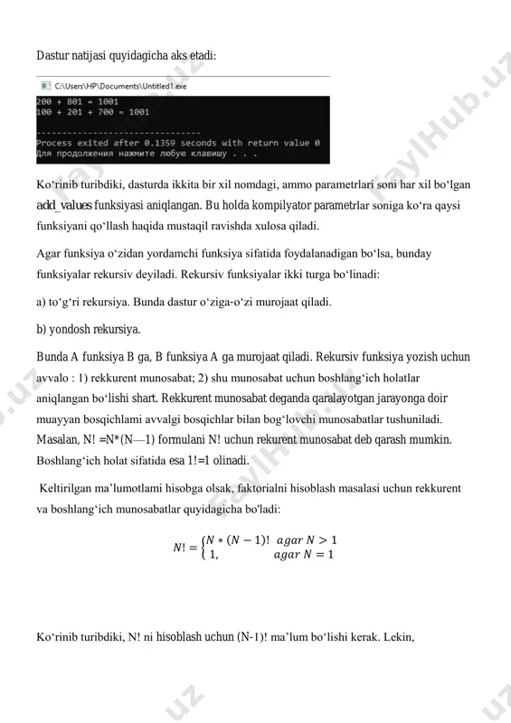c++ da funksiyalarni tashkil etish - Page 5