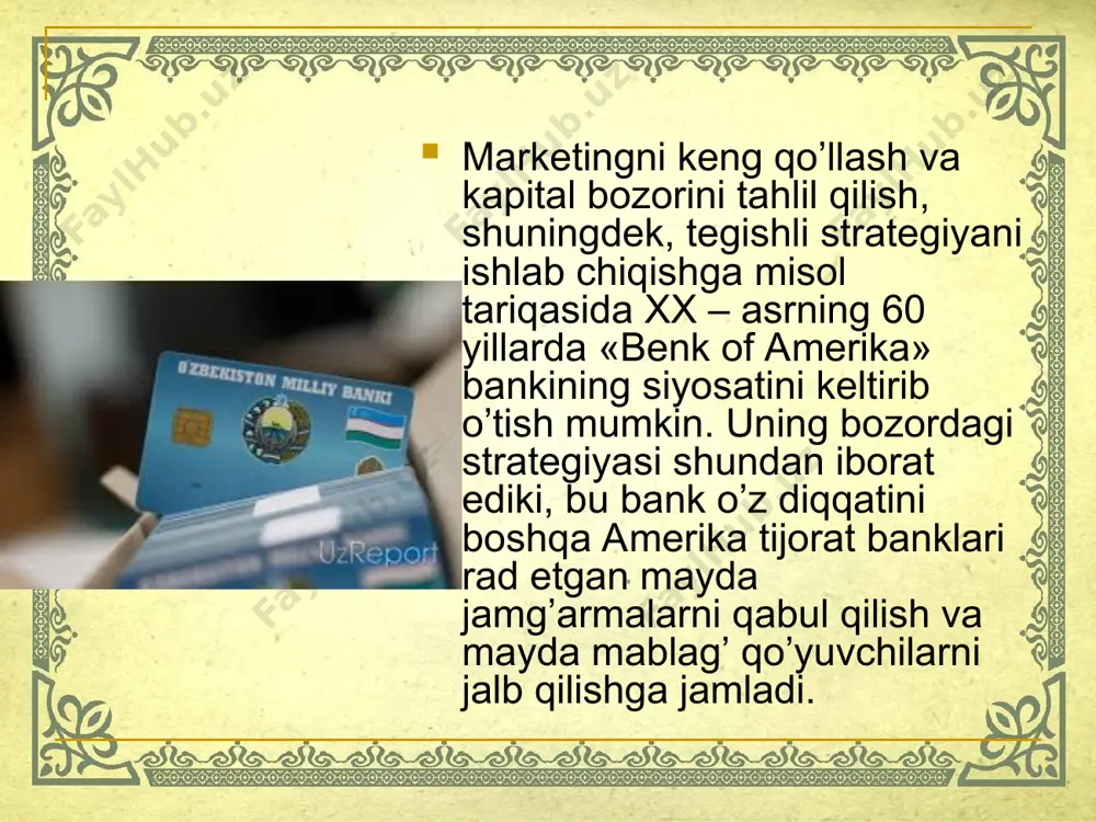 bank faoliyatida marketing tadqiqotlarini tashkil etish - Page 5