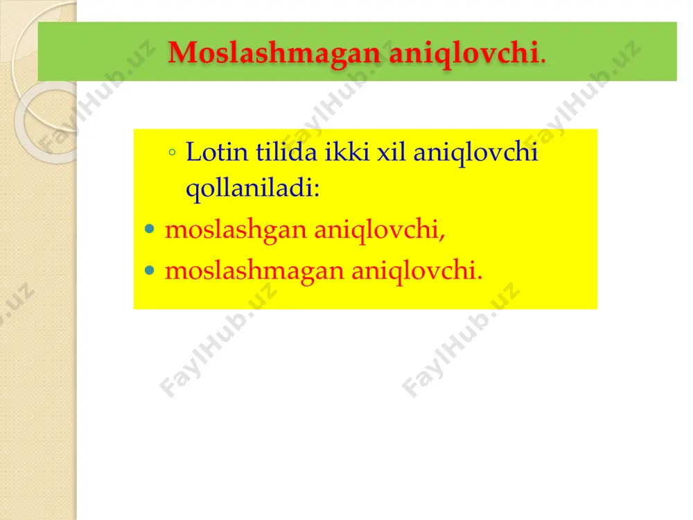 moslashmagan aniqlovchi - Page 2