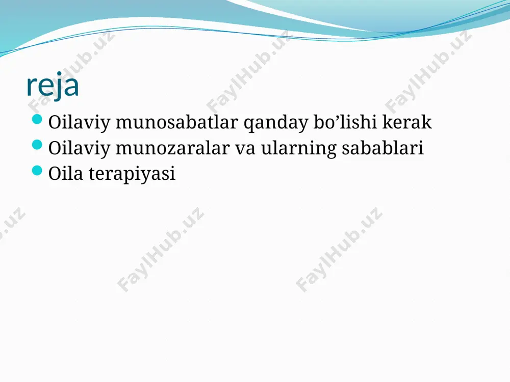 iq narsa. chunki aql va tushunchalar turlicha, fel-atvorlar ham bir xil emas. qanday bo'lsa ham muommo tezda hal qilinishi lozim. agar kelishmovchilik sabablarini munozara qilish kerak bo'lsa, farzandlardan yiroqda, tinchlik bilan muhokama qilinishi muhim sanaladi. bu narsa juda ko'p foydalarni olib keladi. shulardan quyidagilarni keltirib o'tish mumkin: – bolalar ruhiyatini salomatligi va beg'ubor bolaligini saqlash; – ota-onasi uchun bolalar qalbida yaxshi taassurot qoldirish va ularga bo'lgan muhabbatning davomiyligi; – muommoni o'zaro rozilik yo'lida echimga olib borish va tez hal etishga yordamlashish. chunki ulardan har biri o'rtalaridagi kelishmovchilikni biror kishi bilishini istamasa, bu mavzuni sir tutishga va birov eshitib qolmasligi uchun ovozlarini pasaytirishga shoshilishadi. mana shu ish tinchlik bilan hal etishga o'zaro yordamlashish sanaladi. hulosa o'rnida mashhur hadisi sharifni eslab o'tamiz. rasuli akram ﷺ bunday deganlar: “g'azablanma”. ya'ni g'azablanishdan saqlan, barcha muommolar shu orqali yuzaga keladi. boshqa hadisi sharifda esa: “kim allohga va oxirat kuniga iymon keltirgan bo'lsa, yaxshilikni gapirsin yoki …